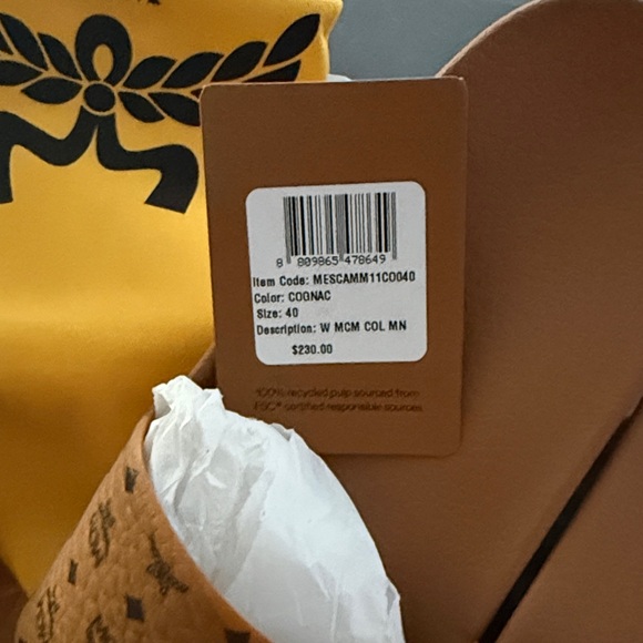MCM Tan Monogram Slides Size 040 Women’s - Picture 12 of 12